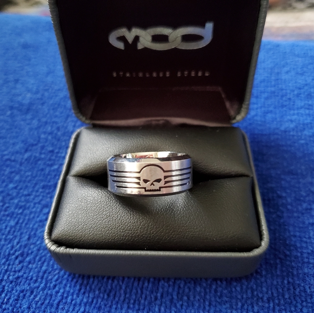 Harley Davidson Skull Ring